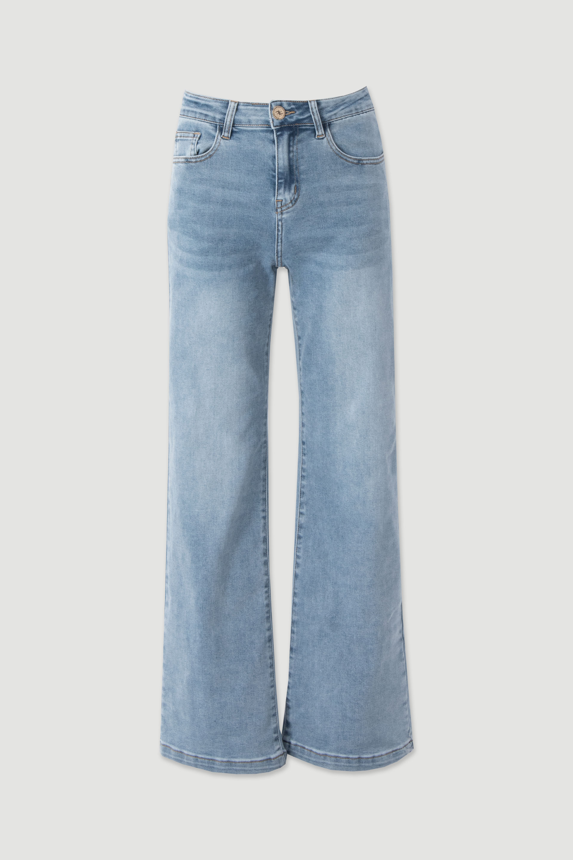 High-waisted wide leg jeans