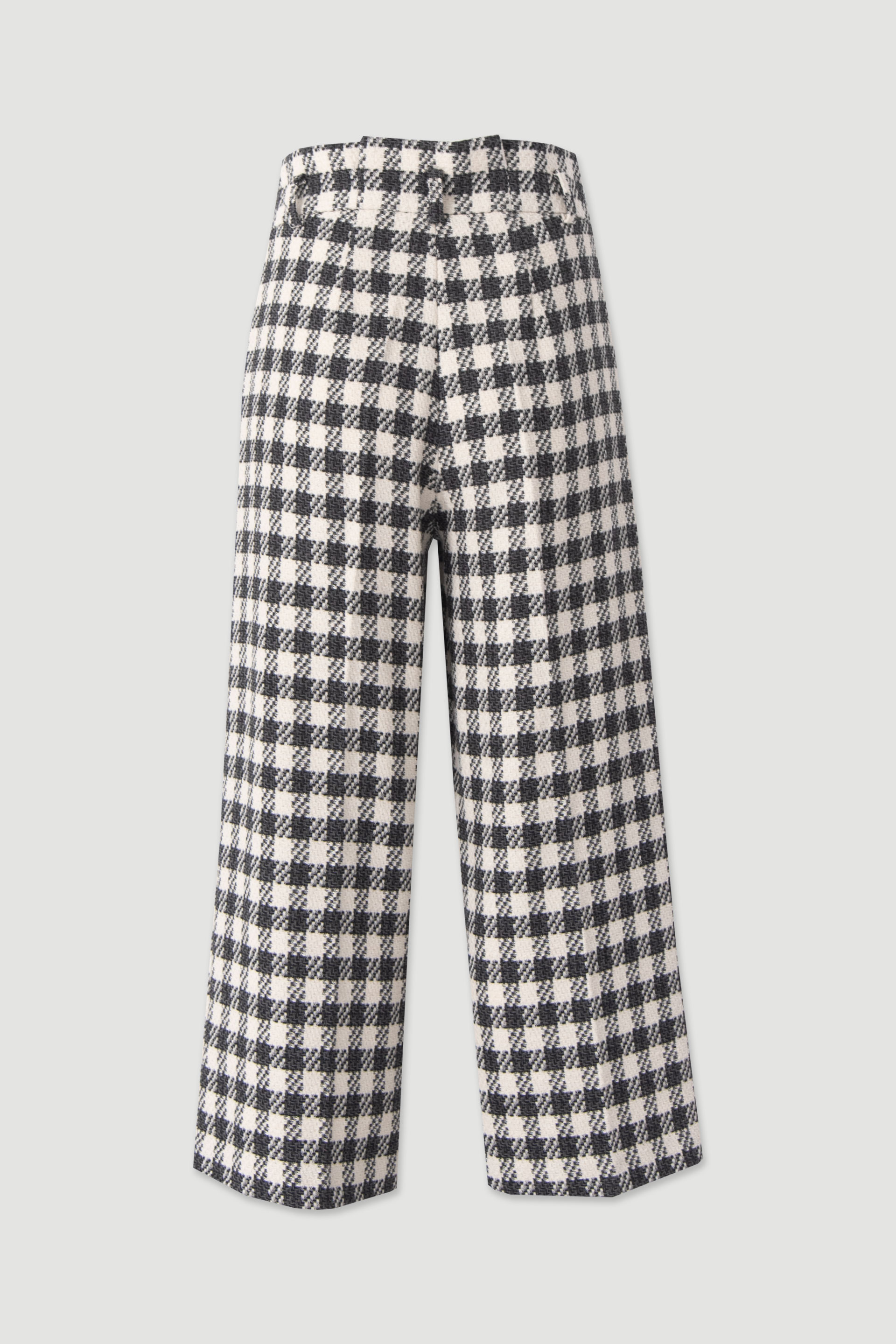 High-waisted tweed culotte trousers