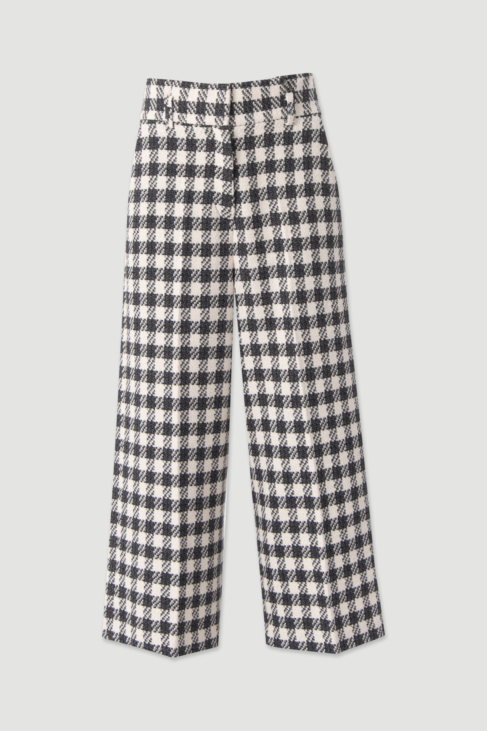 High-waisted tweed culotte trousers