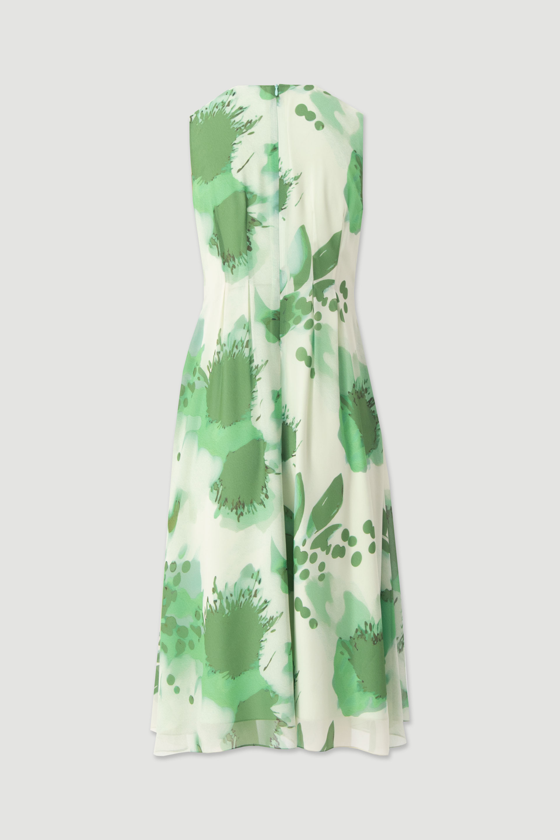 Printed midi dress with pleated detail