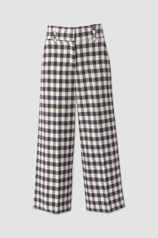 High-waisted tweed culotte trousers High-waisted tweed culotte trousers
