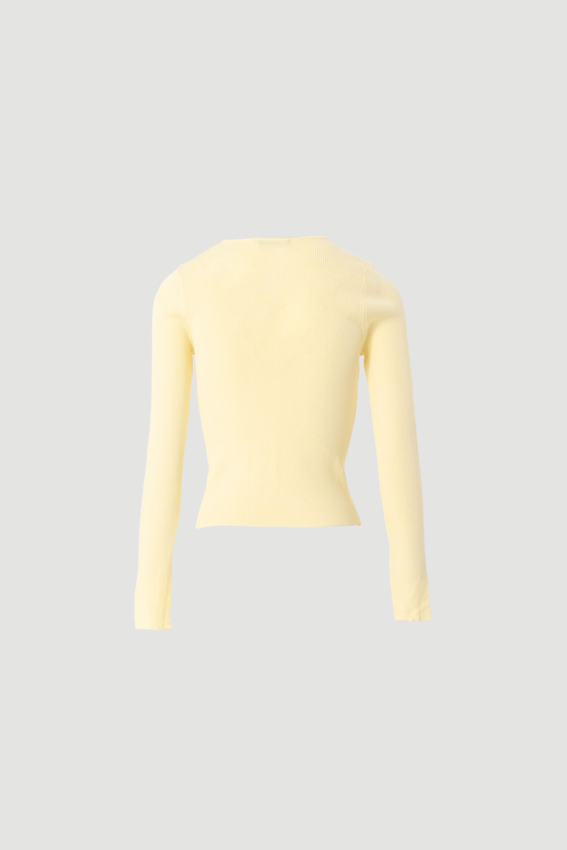 Ribbed knit sweater with v-neck