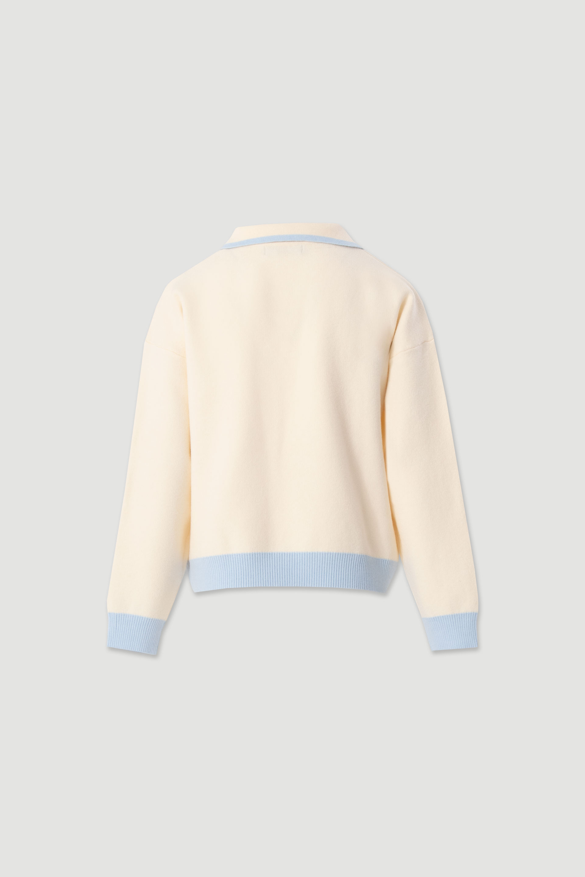 Knit polo with contrast details