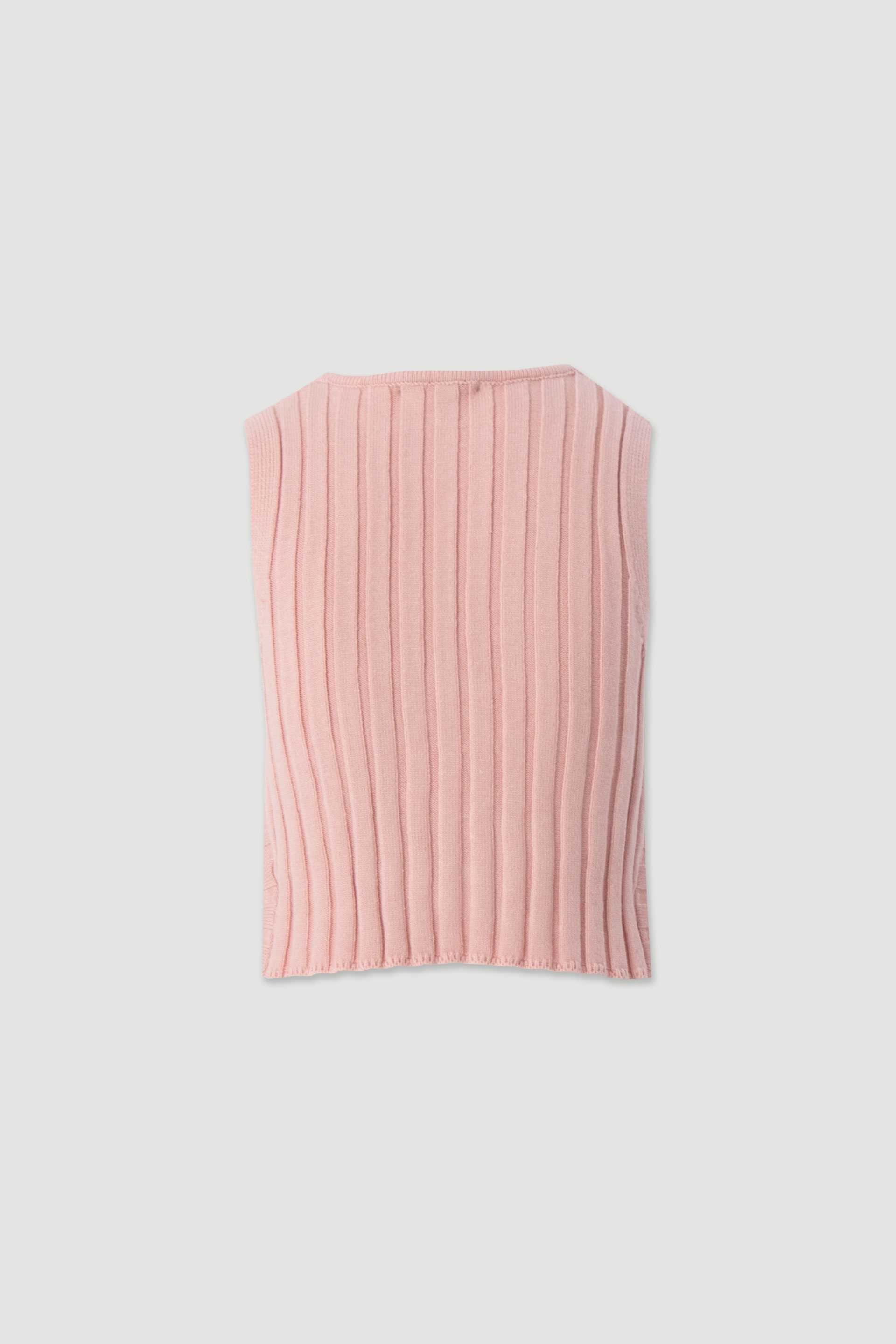 Knit top with v-neck and braided detail