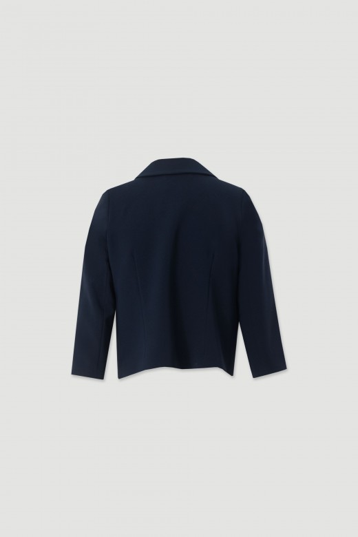 Structured short jacket with 3/4 sleeves