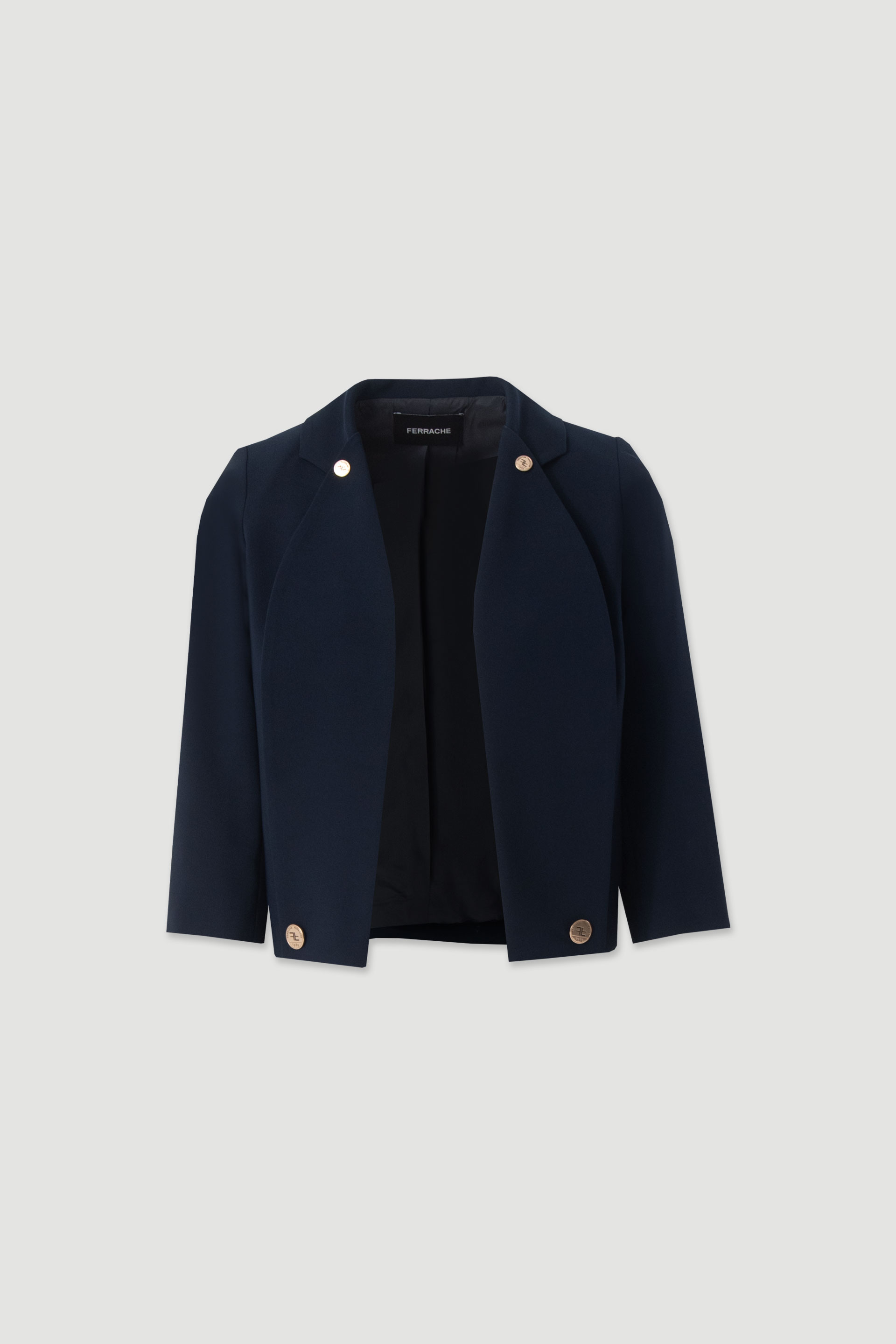 Structured short jacket with 3/4 sleeves