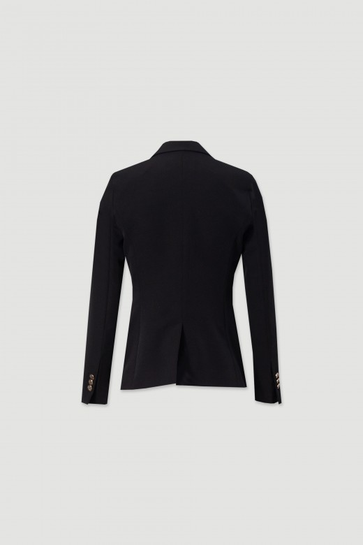 Classic fitted blazer with metallic buttons