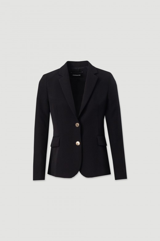 Classic fitted blazer with metallic buttons