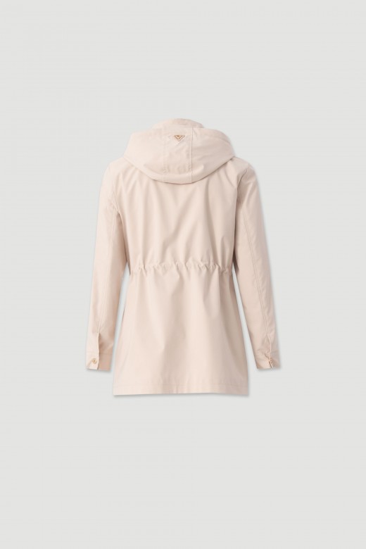 Adjustable hooded parka