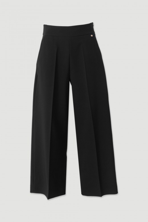 High-waisted culotte trousers