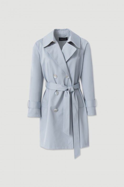 Cotton midi trench coat