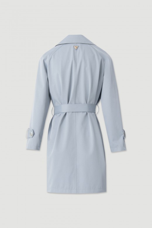 Cotton midi trench coat