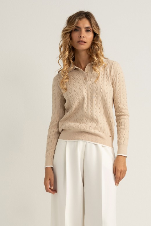 100% cotton knit polo