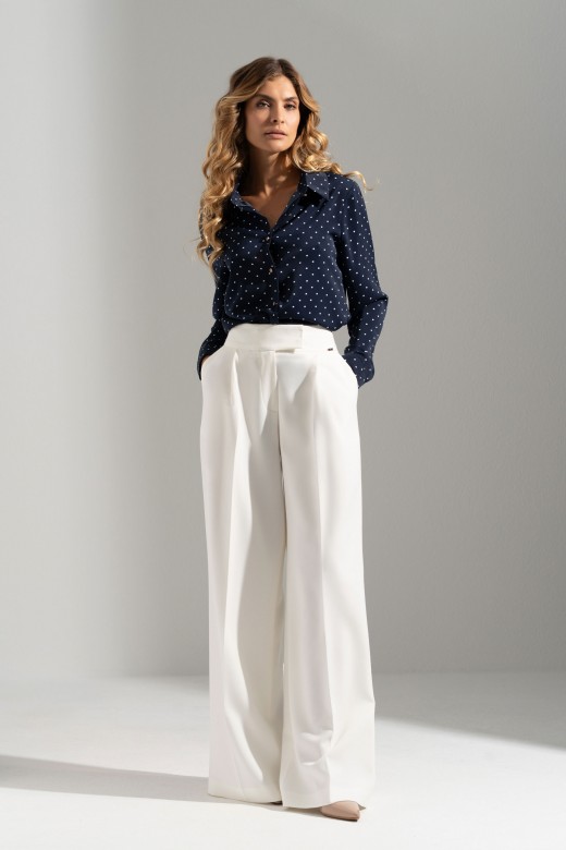 Fluid polka dot blouse