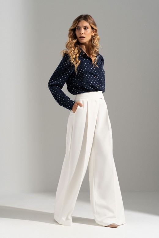 Tailored wide-leg trousers