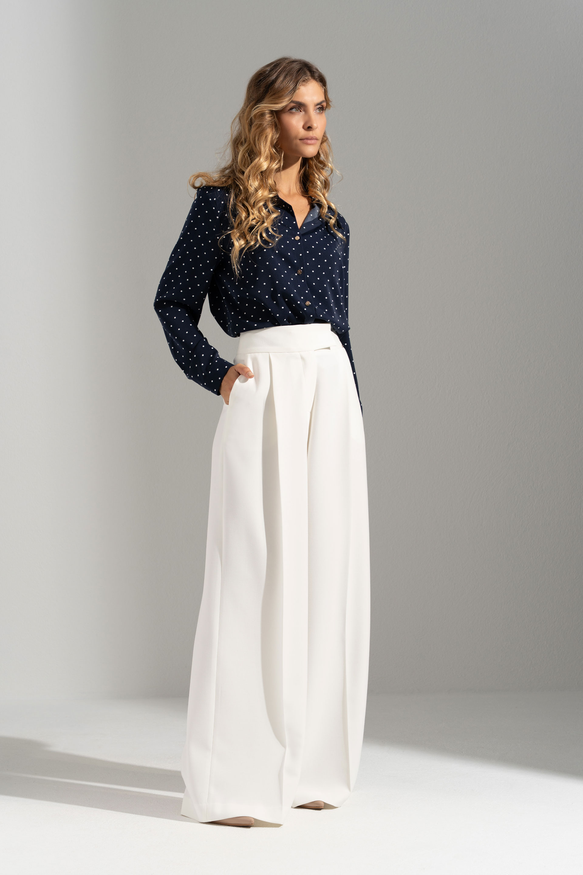 Calça de alfaiataria wide leg