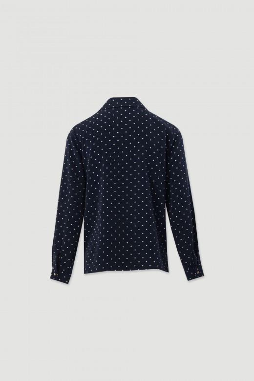 Fluid polka dot blouse