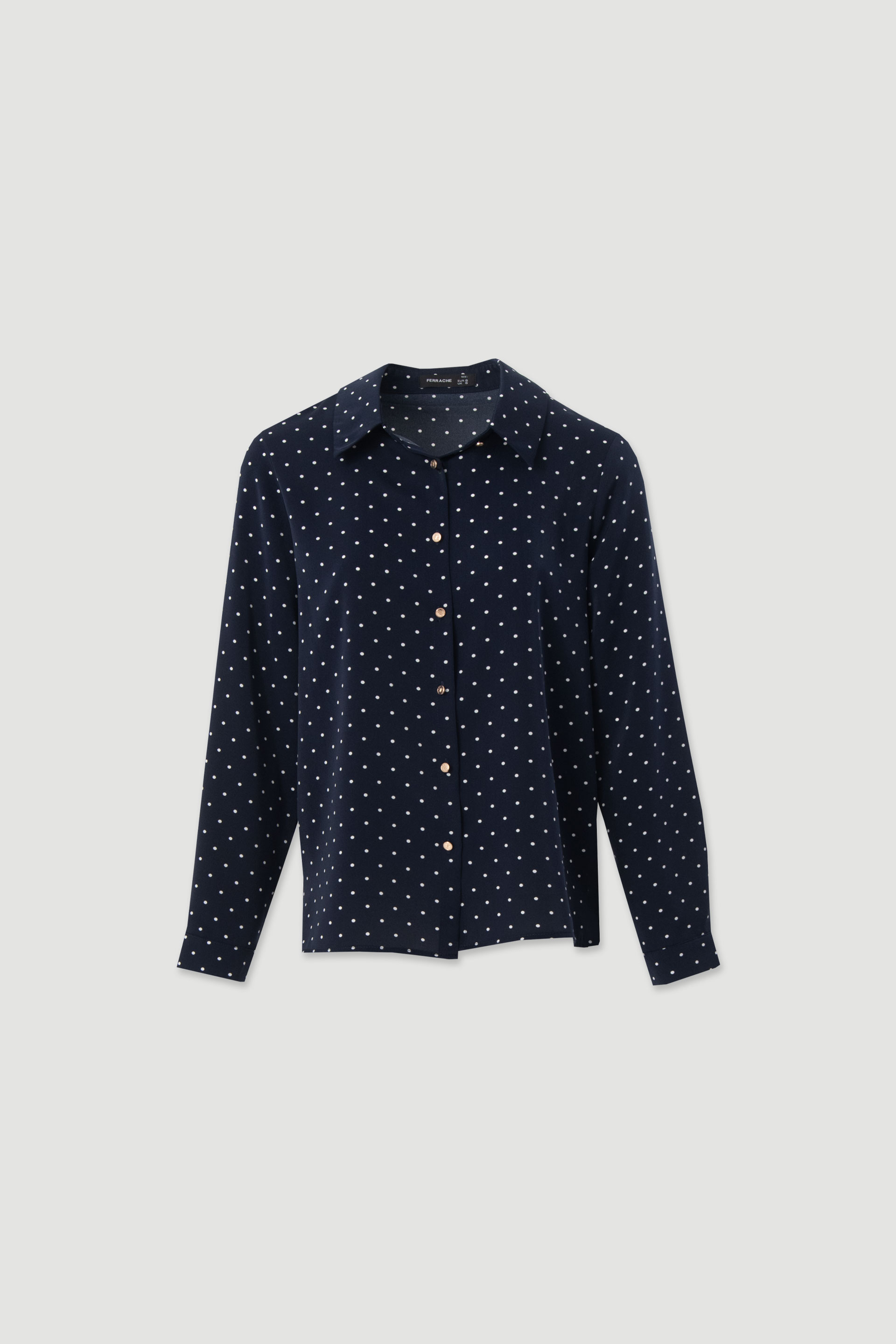 Fluid polka dot blouse