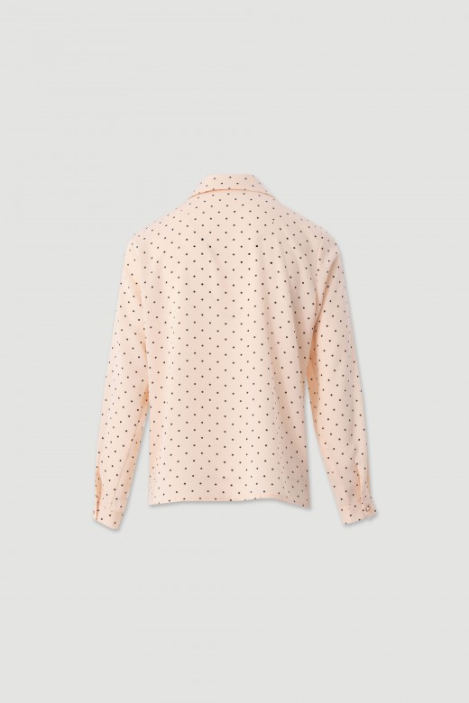 Fluid polka dot blouse