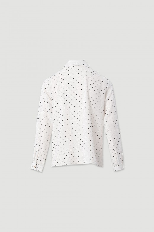 Fluid polka dot blouse