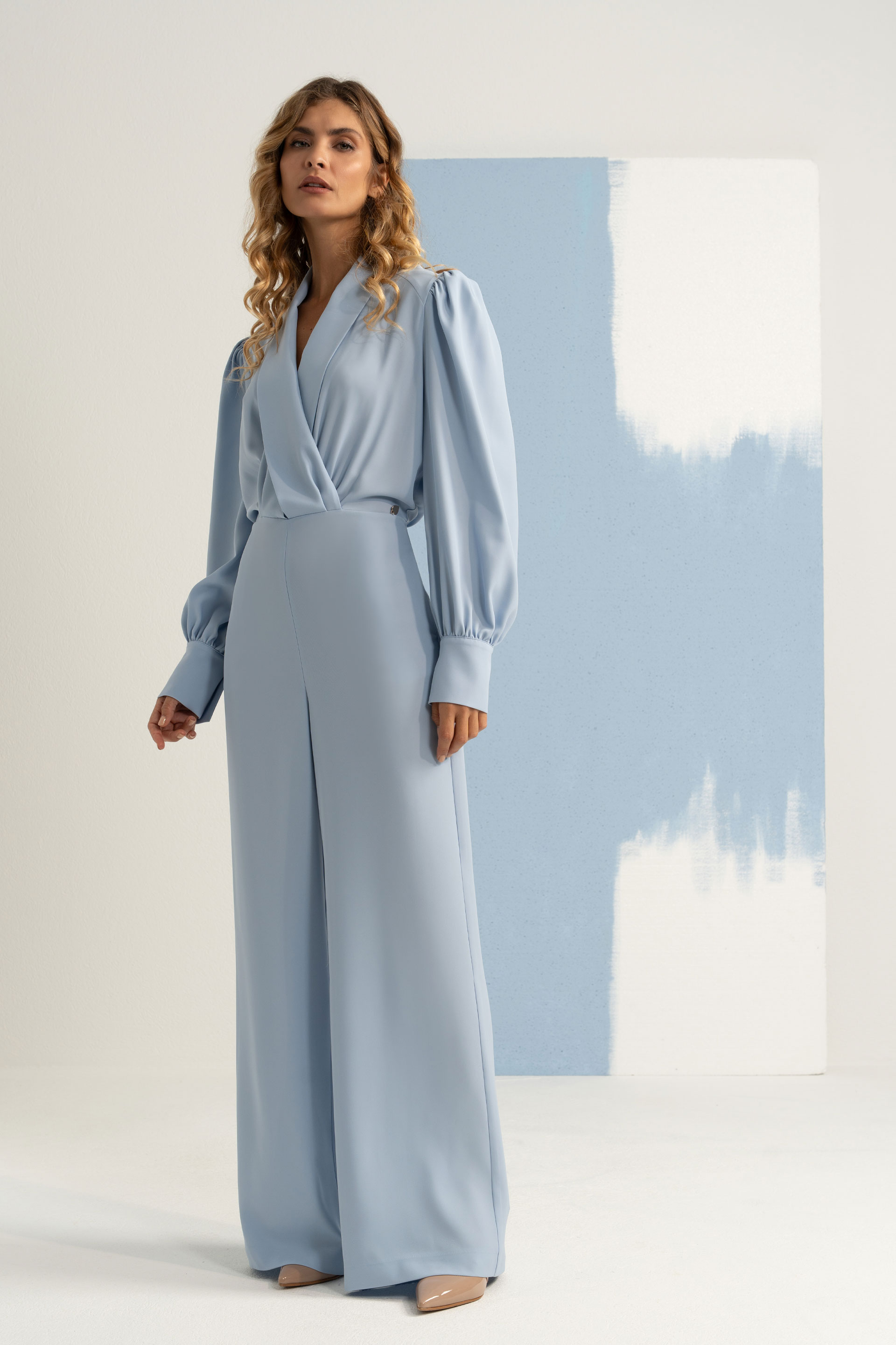 Classic jumpsuit with open back detail