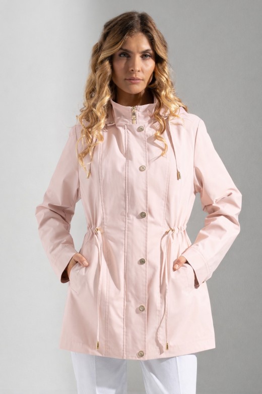 Adjustable hooded parka