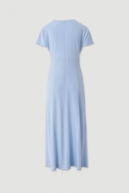 Long flowing dress with front knot