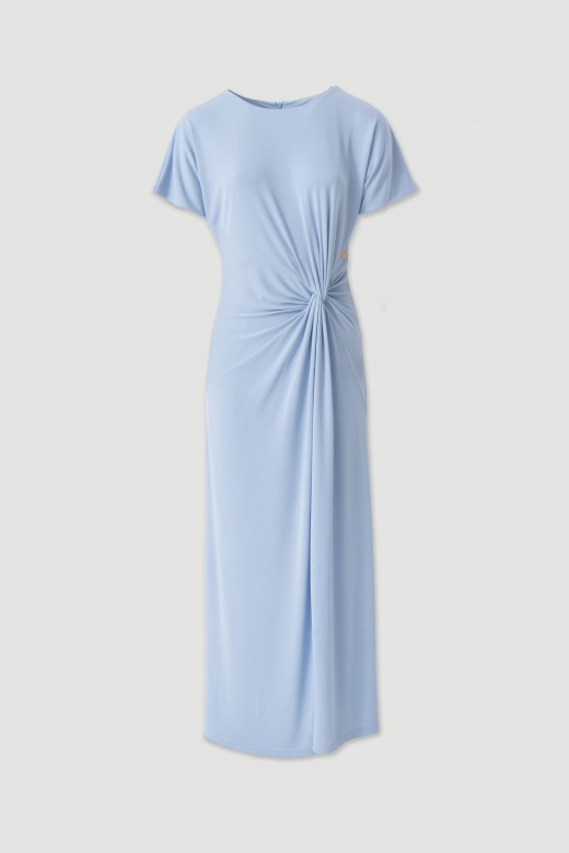 Long flowing dress with front knot