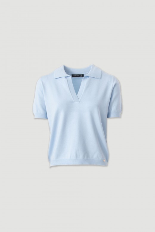 Polo de malha de manga curta Polo de malha de manga curta