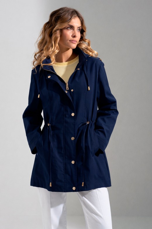 Adjustable hooded parka