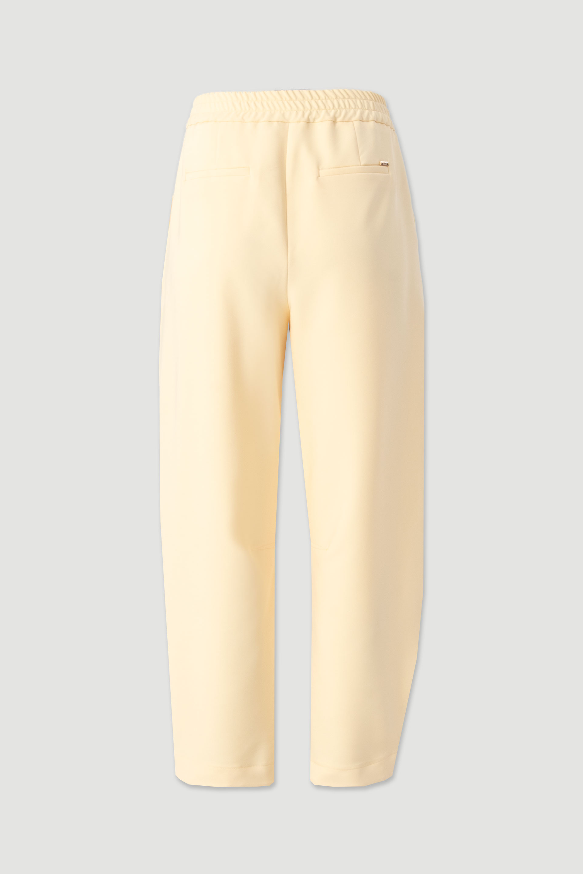 High-waisted trousers with lower detail