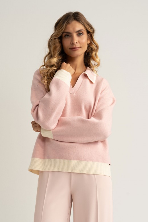 Polo en maille avec détails contrastants Polo en maille avec détails contrastants