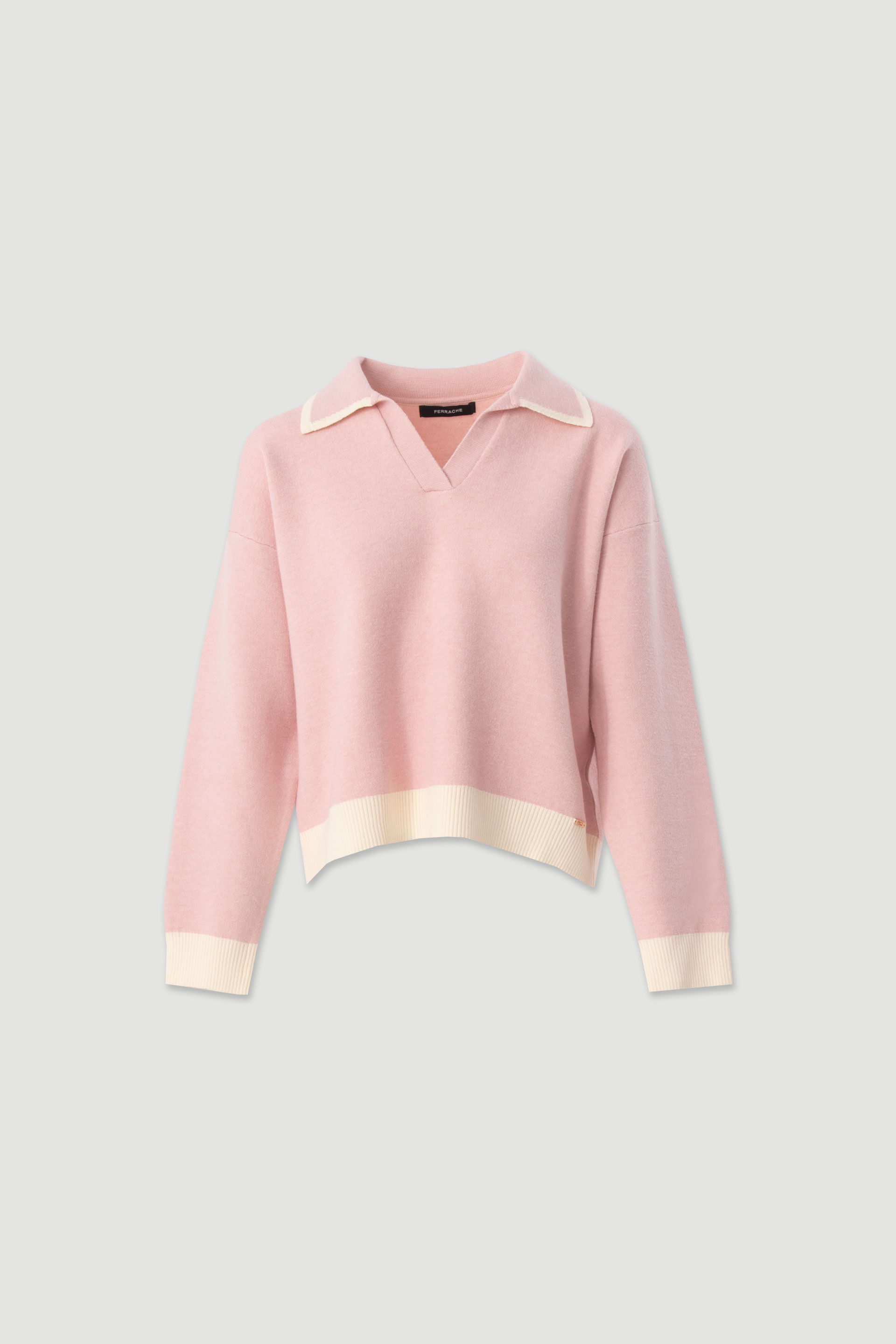 Polo en maille avec détails contrastants