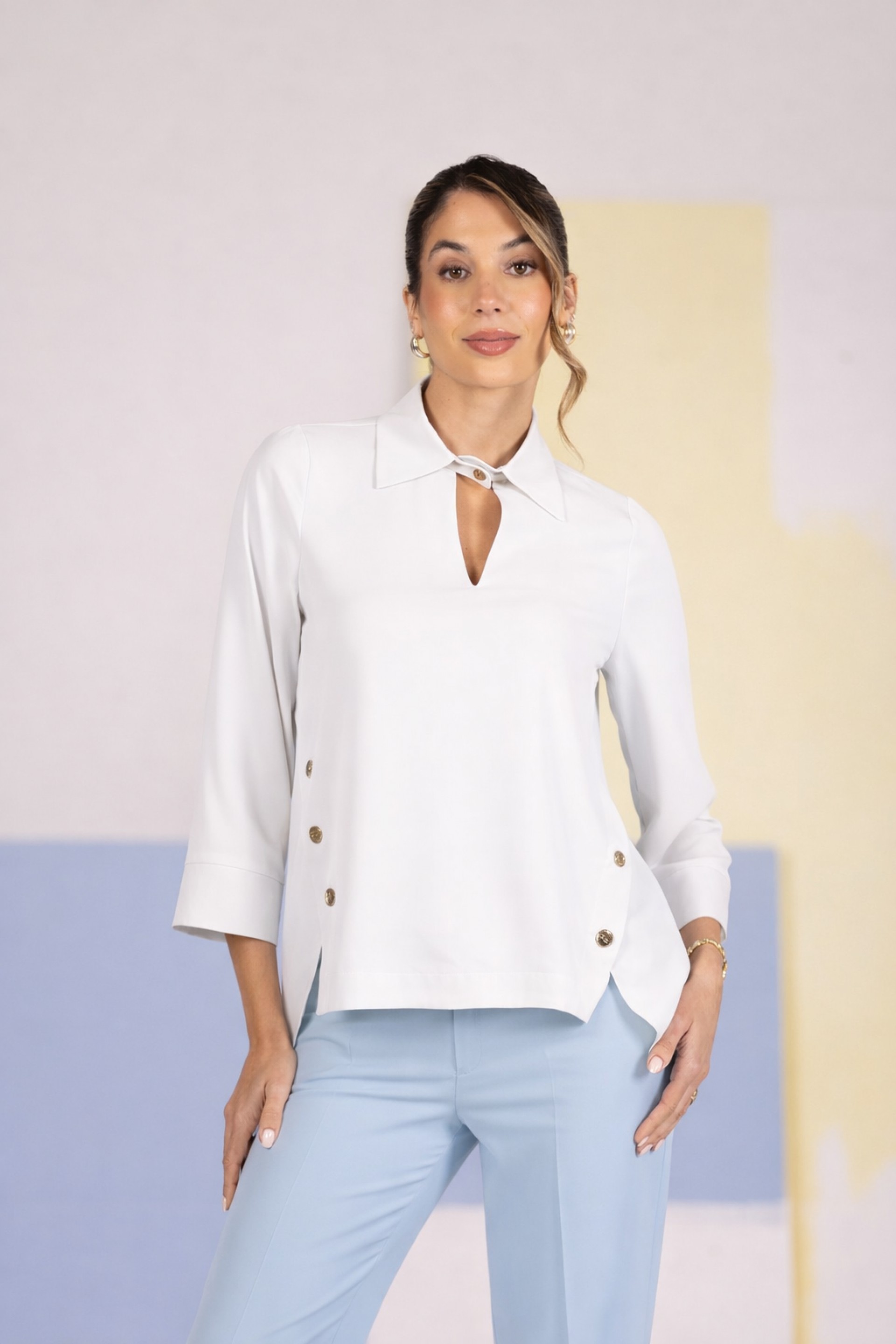 Tunique asymétrique à encolure goutte