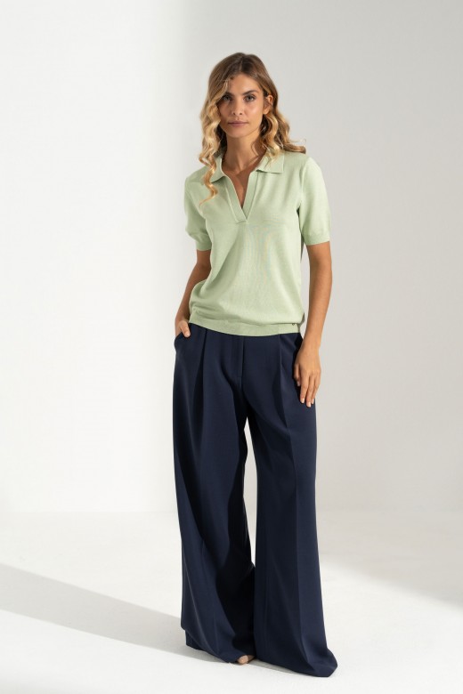 Polo de malha de manga curta Polo de malha de manga curta