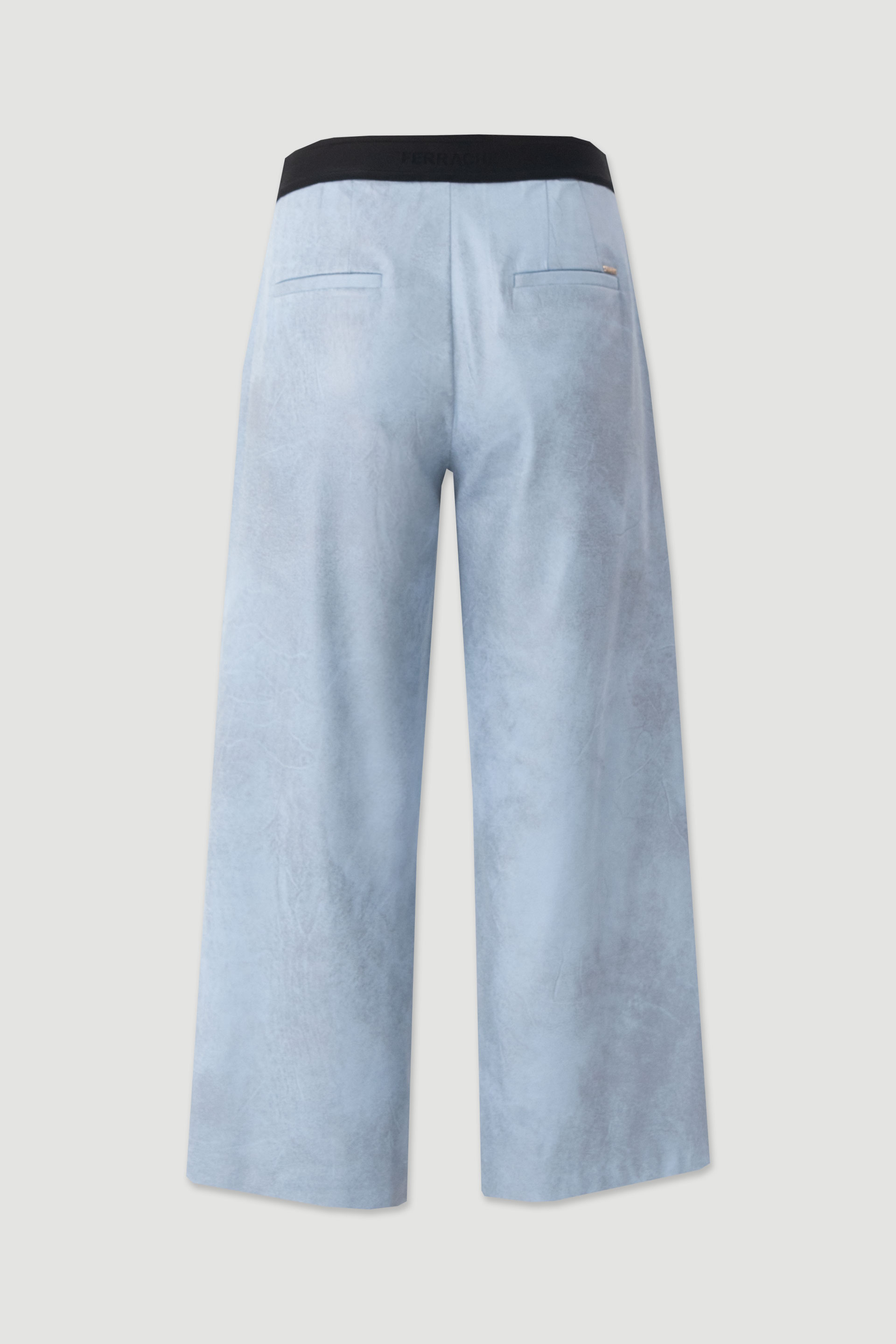 Calça culotte em tecido pele de pêssego