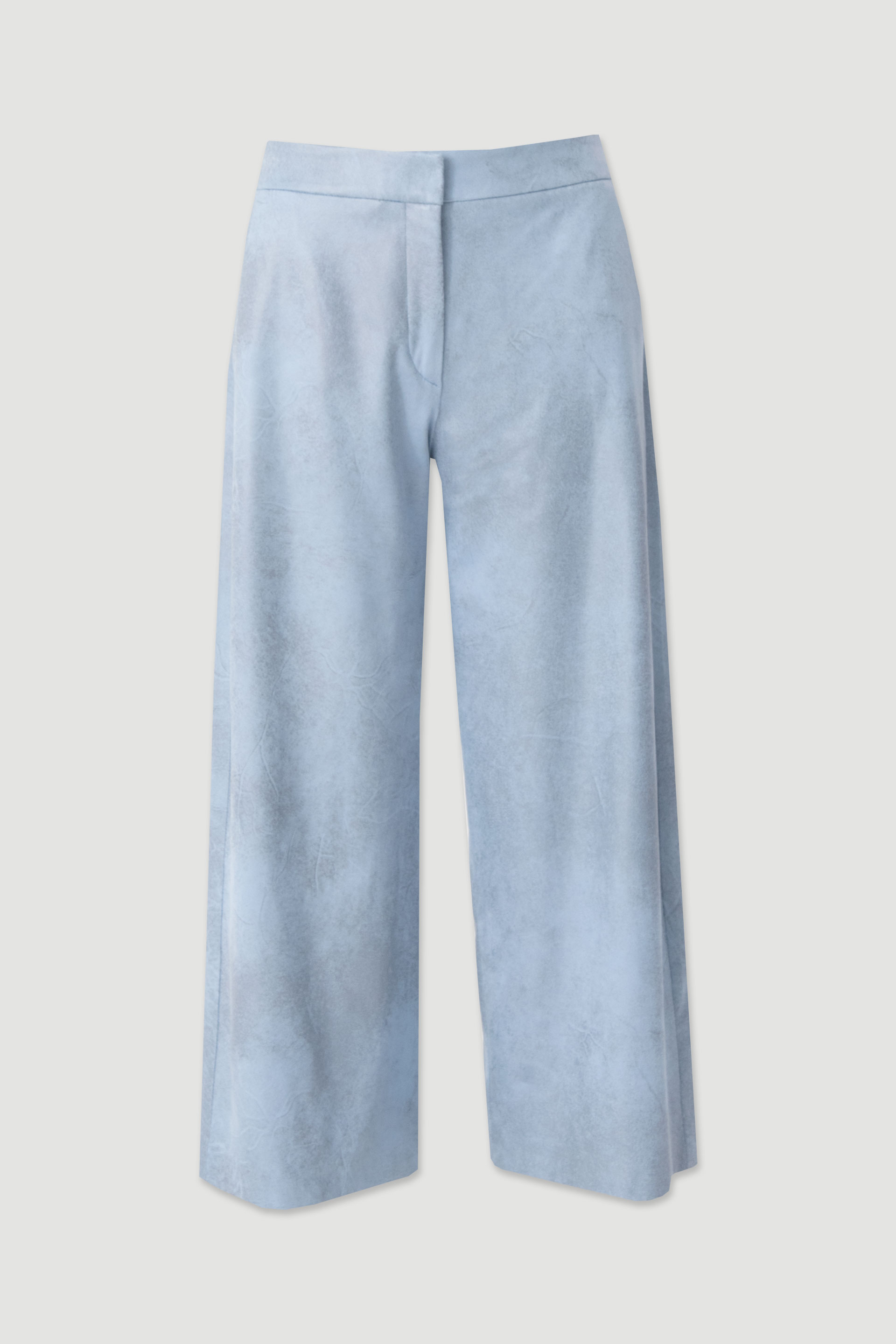 Calça culotte em tecido pele de pêssego