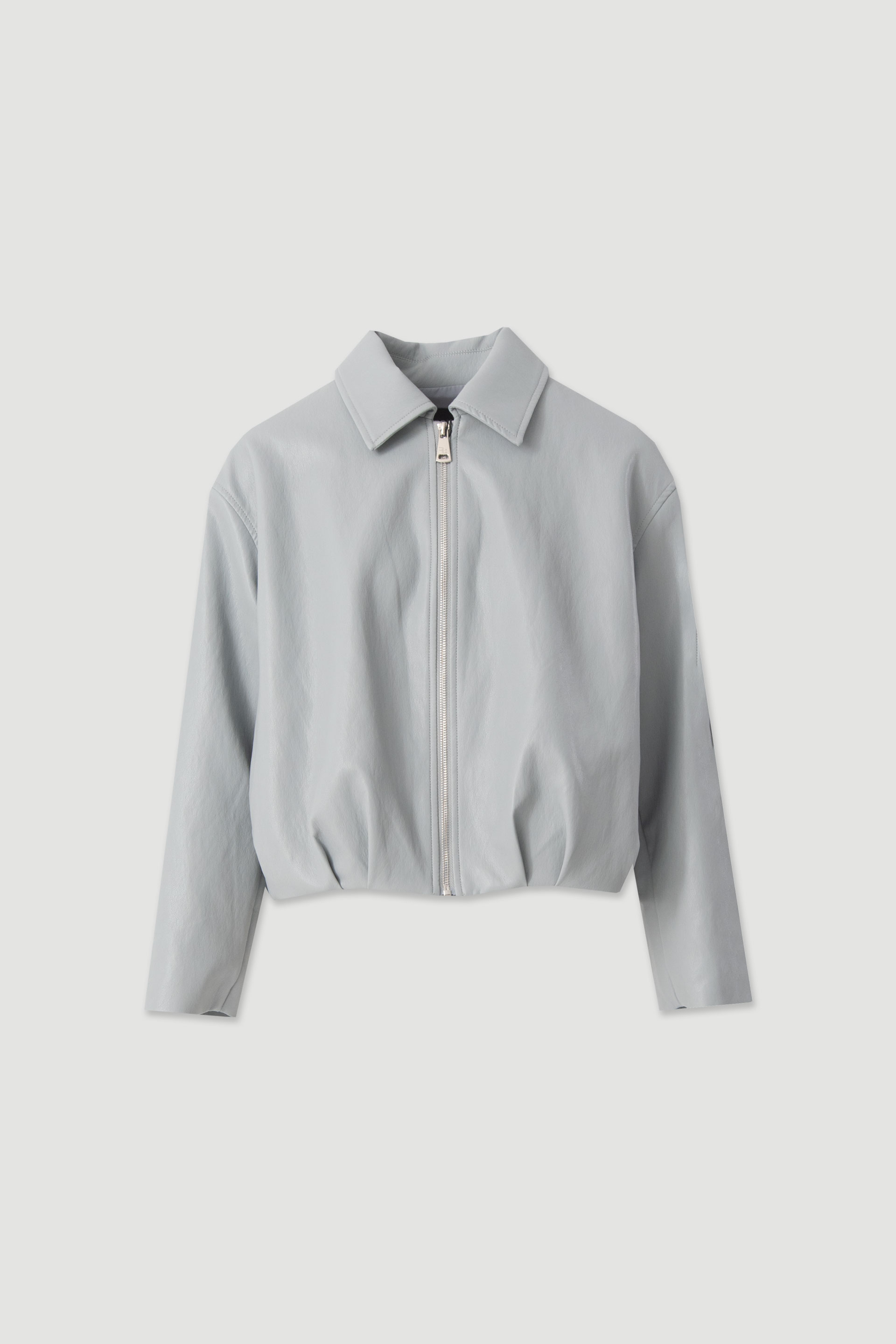 Faux leather jacket with back detail