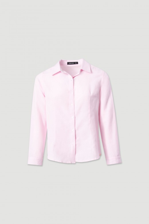 Camisa cintada em algod�o