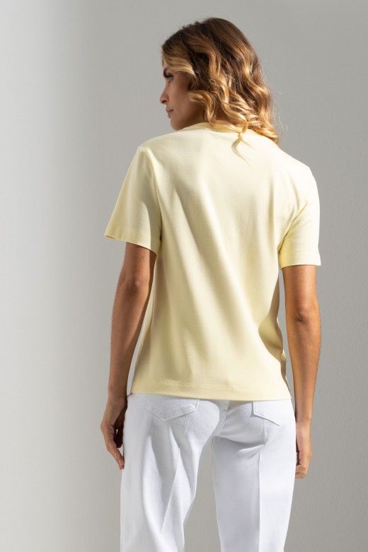 Basic t-shirt with hem detail Basic t-shirt with hem detail