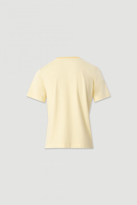 Basic t-shirt with hem detail Basic t-shirt with hem detail