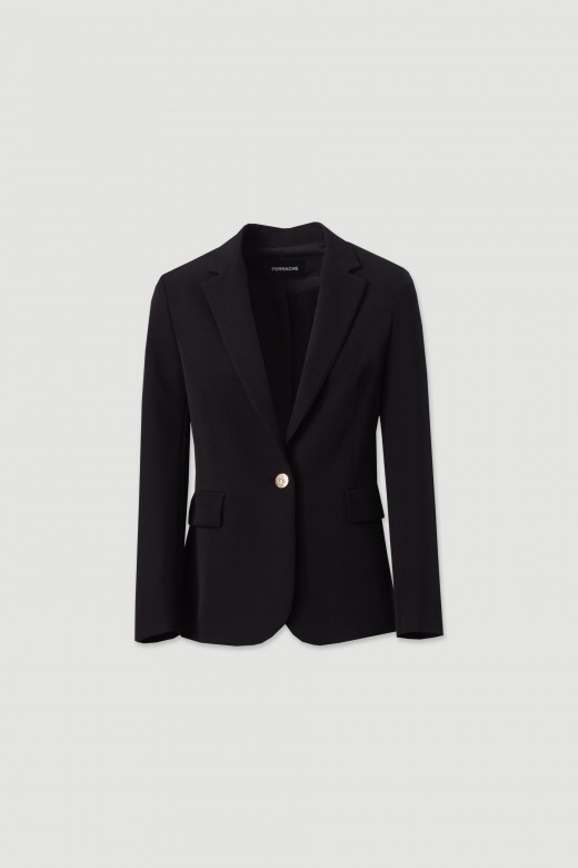 Classic blazer with customised metallic button Classic blazer with customised metallic button