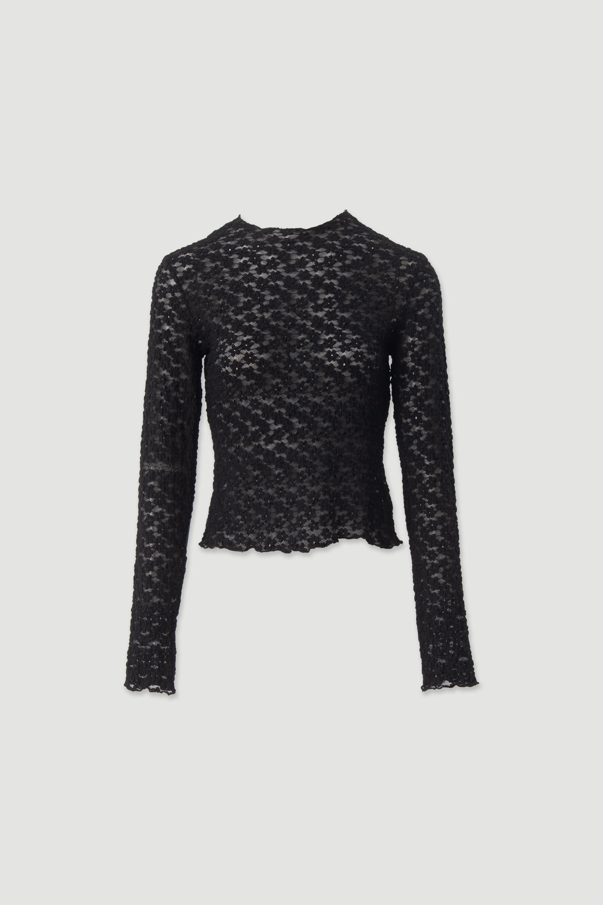 Long-sleeve lace top