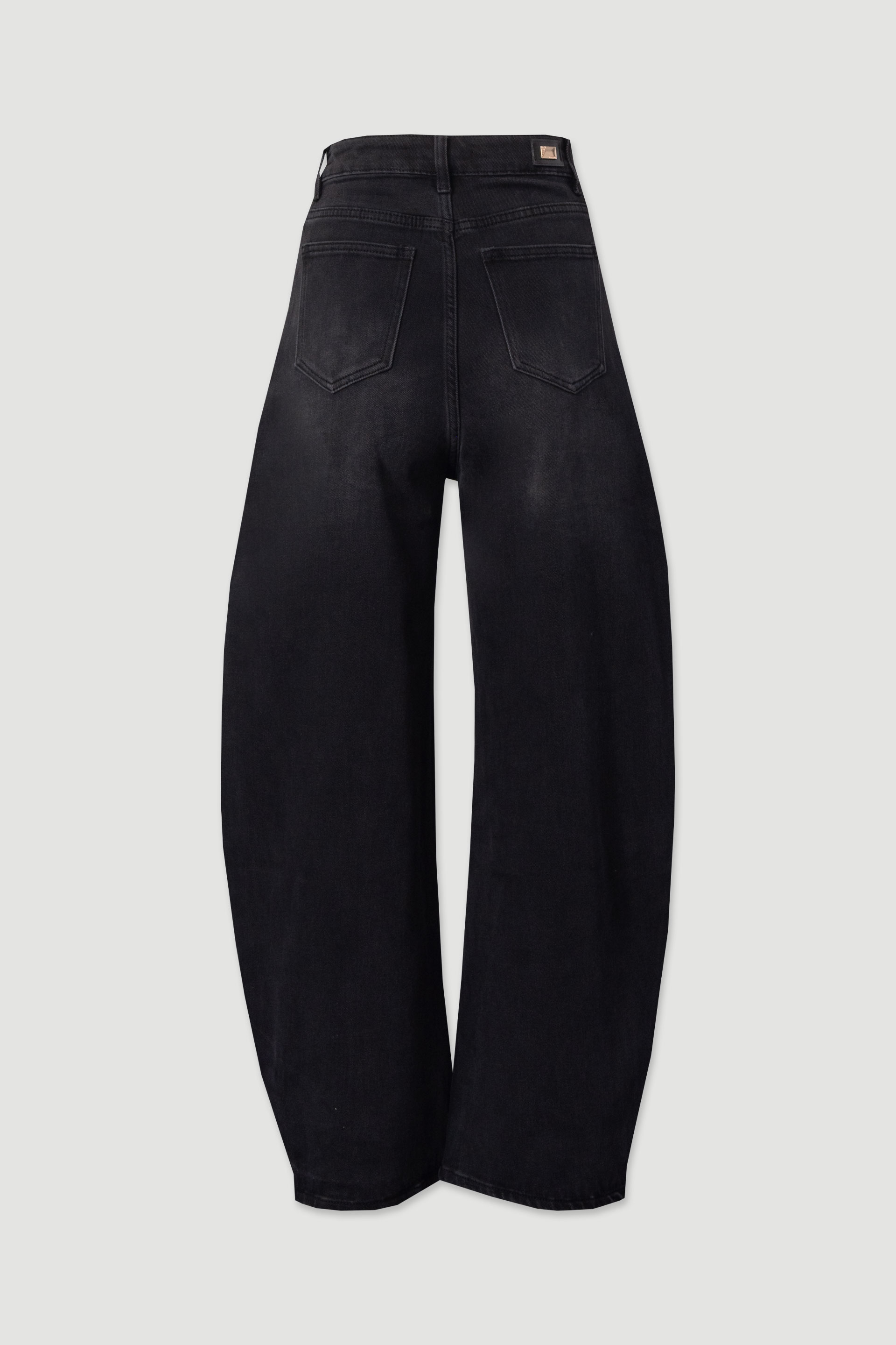 High-waisted cotton balloon jeans