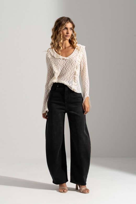High-waisted cotton balloon jeans High-waisted cotton balloon jeans