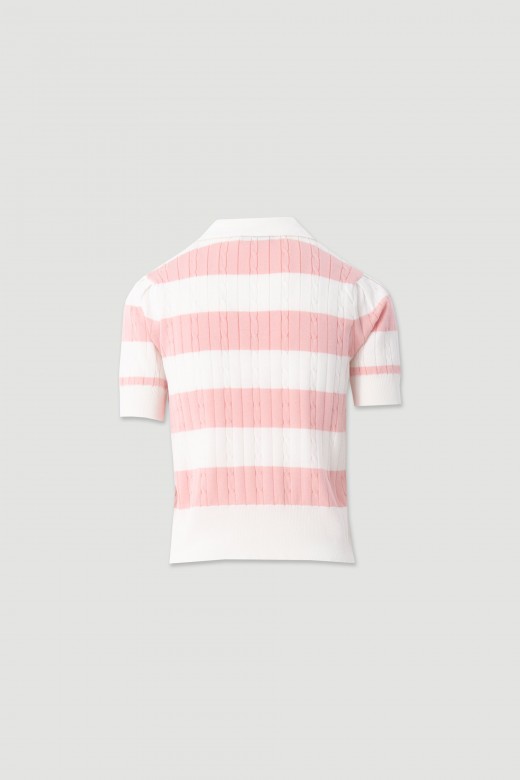 Polo de malha com manga curta