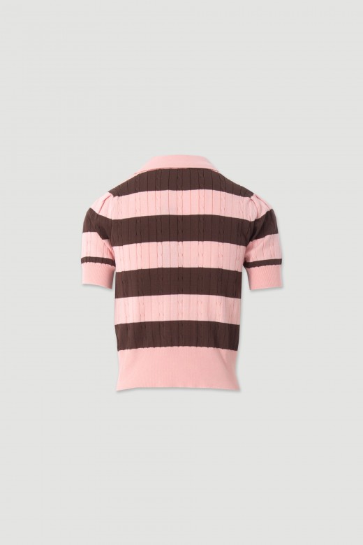 Polo de malha com manga curta Polo de malha com manga curta