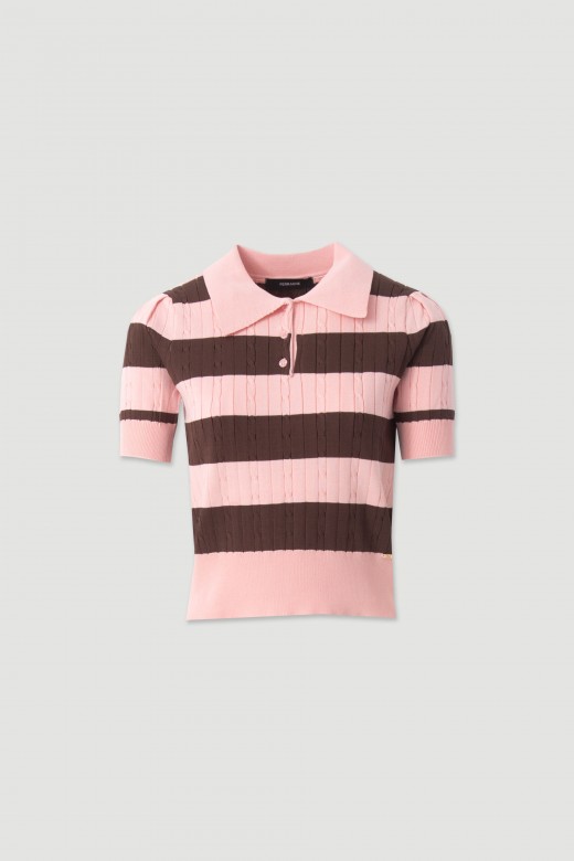 Polo de malha com manga curta Polo de malha com manga curta