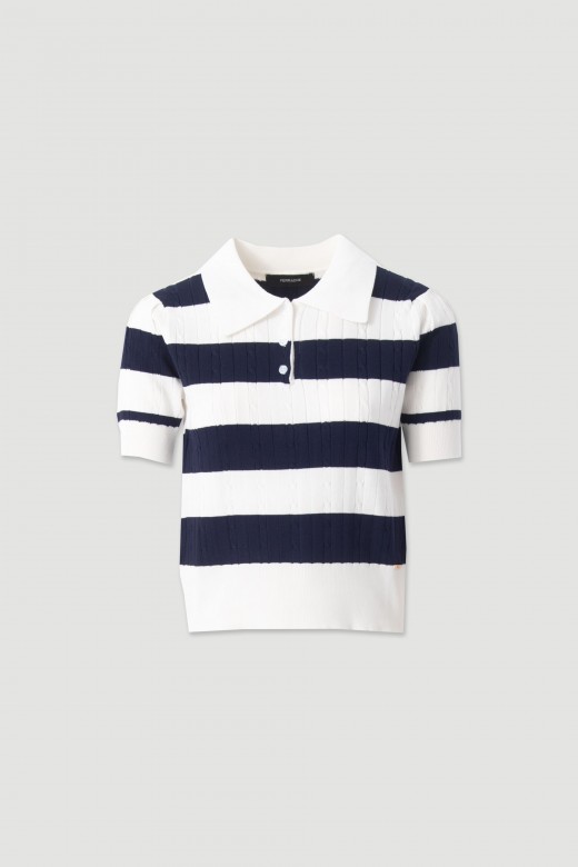 Polo de malha com manga curta