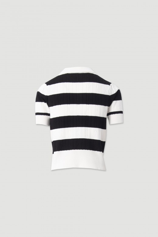 Polo de malha com manga curta Polo de malha com manga curta